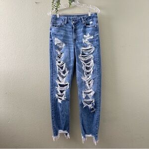✨American Eagle | Highest-Rise | Mom Jean | Distressed | Ripped | AEO Stretch